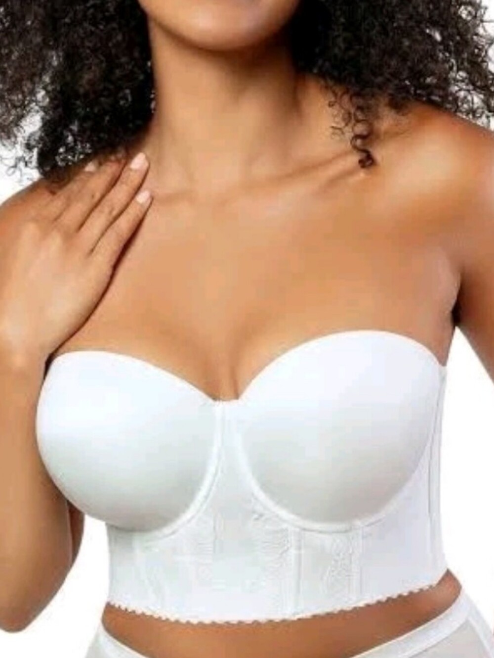 Parfait Elissa Strapless Bustier Bra 34I White